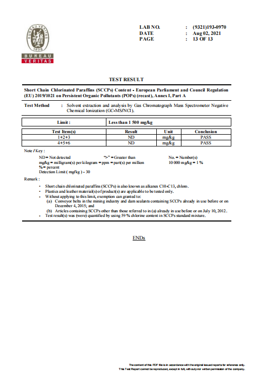 Quality Certificate 9