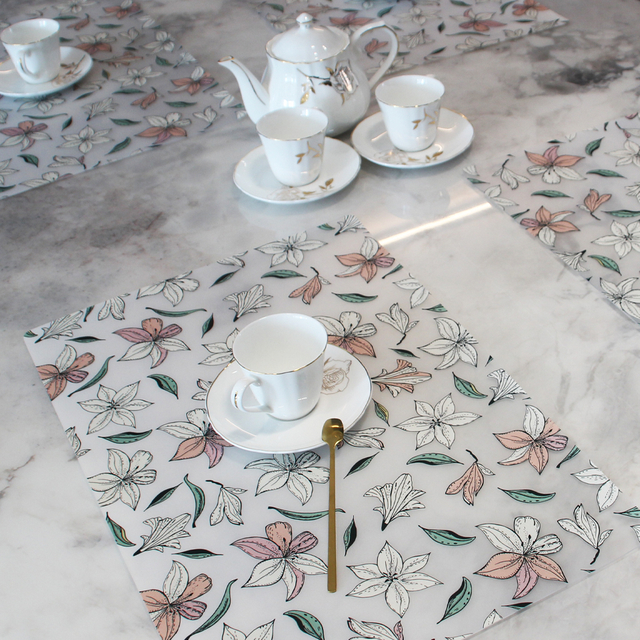 Tapis de table en PVC transparent