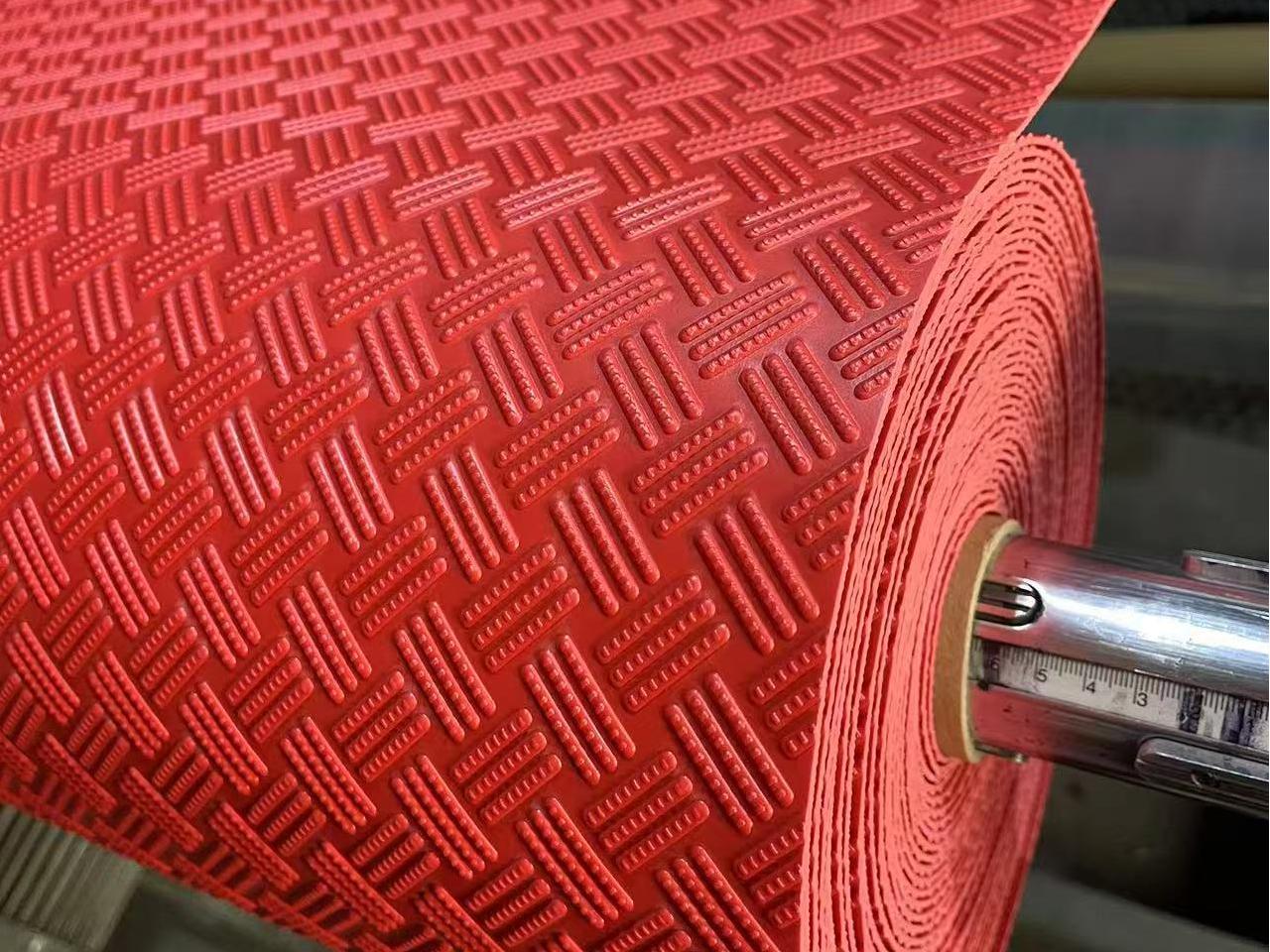 PVC Tread Textured Flooring-red