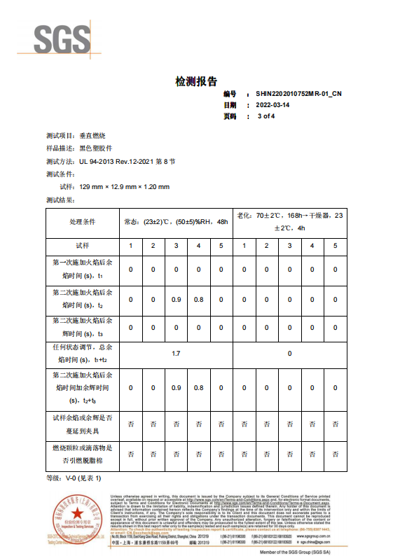 Flame Retardant Performance 2