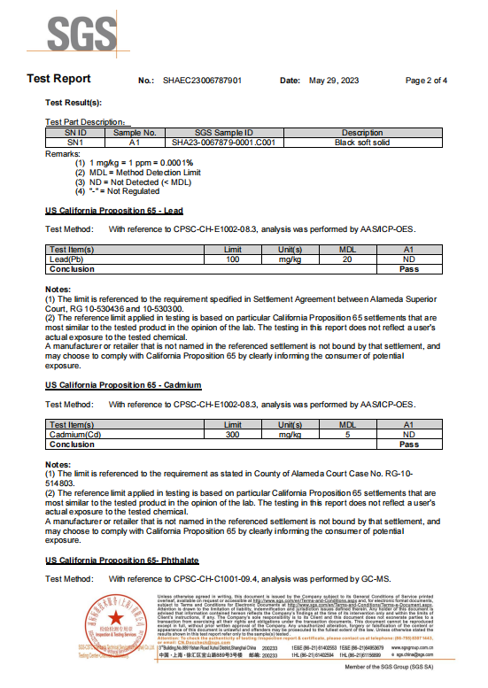 Quality Certificate 1