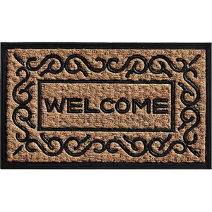 Embossed Rubber Backed Coir Mat